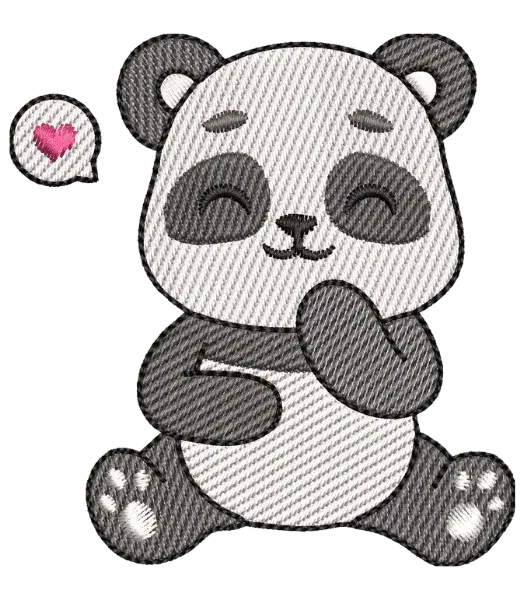 Matriz de Bordado Panda Sentado